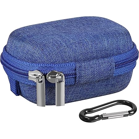 Geekria Shield Earbuds Case kompatibel mit Soundcore Liberty 4 True Wireless Earbuds, Ersatz-Hartschalen-Reisetasche mit Kabelaufbewahrung (blau)